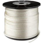 WHITE SOLID BRAID NYLON